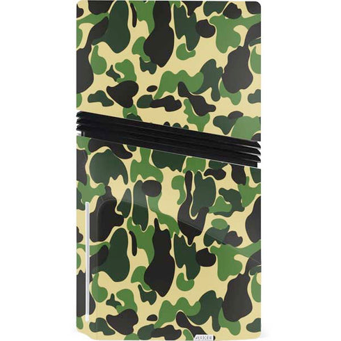 Green Street Camo PS5 Pro Disk Console Skin