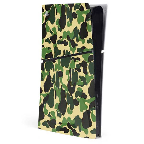 Green Street Camo PS5 Slim Digital Edition Console Skin