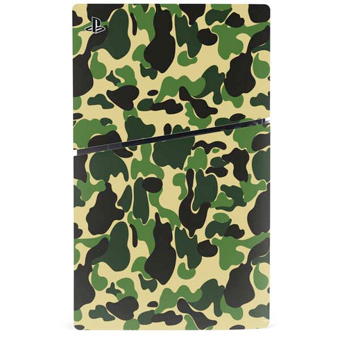 Green Street Camo PS5 Slim Digital Edition Console Skin