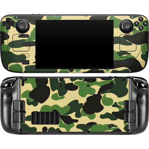 Green Street Camo Steam Deck Handheld Gaming Computer OLED Skin