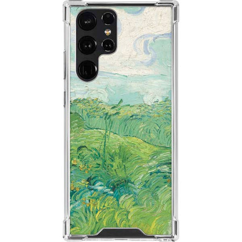 Green Wheat Fields by Vincent van Gogh Galaxy S23 Ultra Clear Case