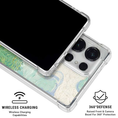 Green Wheat Fields by Vincent van Gogh Galaxy S25 Ultra Clear Case