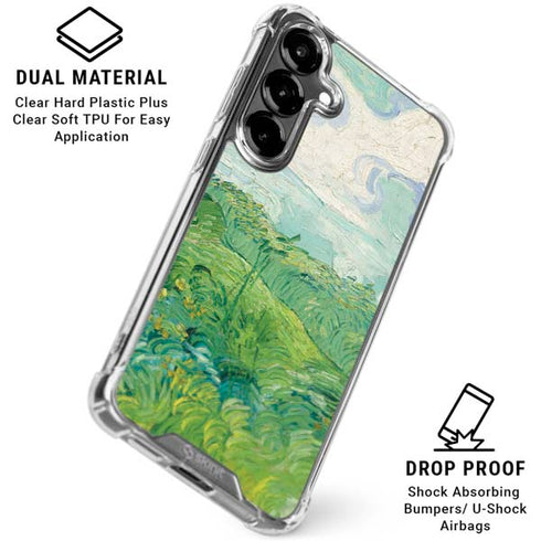 Green Wheat Fields by Vincent van Gogh Galaxy S26 Clear Case