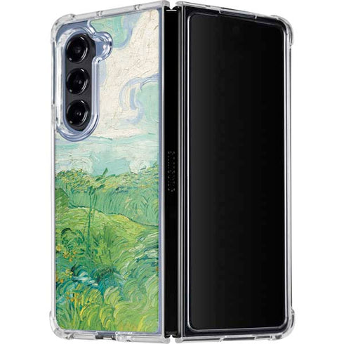 Green Wheat Fields by Vincent van Gogh Galaxy Z Fold5 5G Clear Case