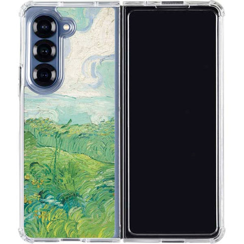 Green Wheat Fields by Vincent van Gogh Galaxy Z Fold6 Clear Case