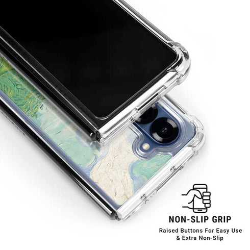 Green Wheat Fields by Vincent van Gogh Galaxy Z Fold6 Clear Case