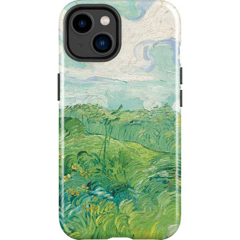 Green Wheat Fields by Vincent van Gogh iPhone 15 Impact Case