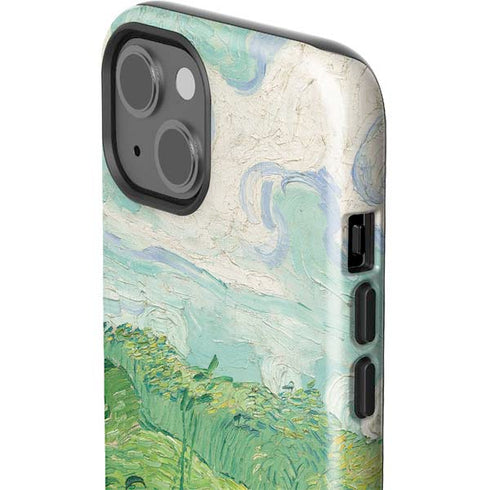 Green Wheat Fields by Vincent van Gogh iPhone 15 Impact Case