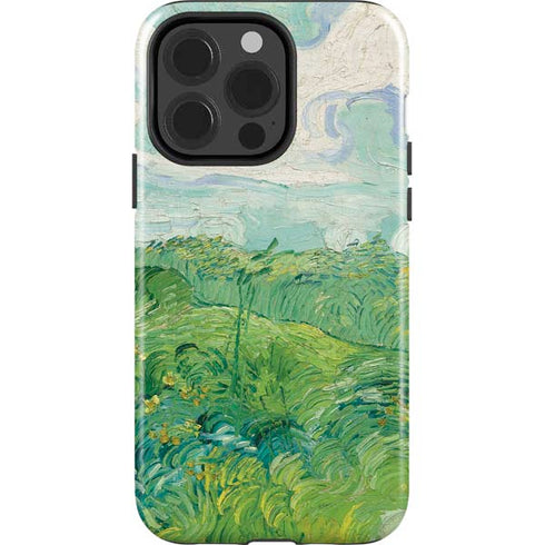 Green Wheat Fields by Vincent van Gogh iPhone 15 Pro Impact Case
