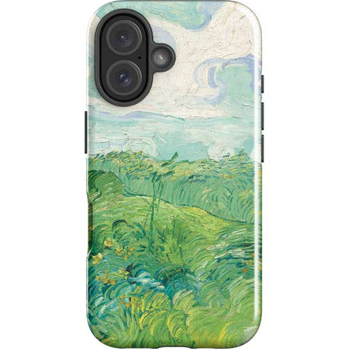 Green Wheat Fields by Vincent van Gogh iPhone 16 Plus Impact Case