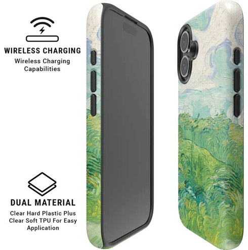 Green Wheat Fields by Vincent van Gogh iPhone 16 Plus Magsafe Impact Case