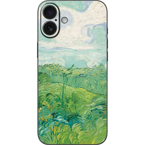 Green Wheat Fields by Vincent van Gogh iPhone 16 Plus Skin