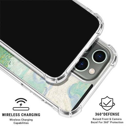 Green Wheat Fields by Vincent van Gogh iPhone 16 Pro Clear Case
