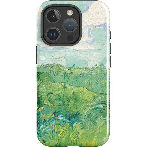 Green Wheat Fields by Vincent van Gogh iPhone 16 Pro Impact Case