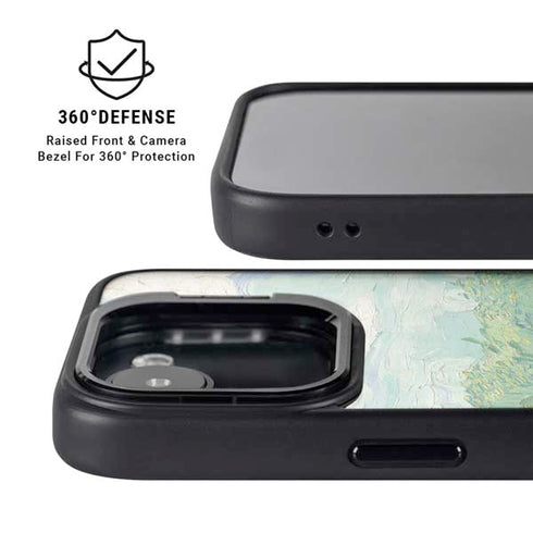 Green Wheat Fields by Vincent van Gogh iPhone 16e Kickstand Case