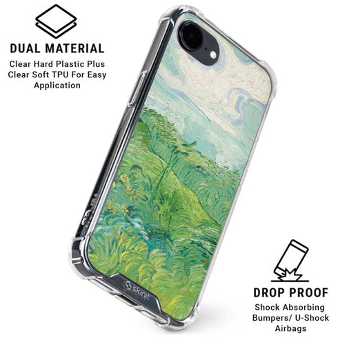 Green Wheat Fields by Vincent van Gogh iPhone 16e Clear Case