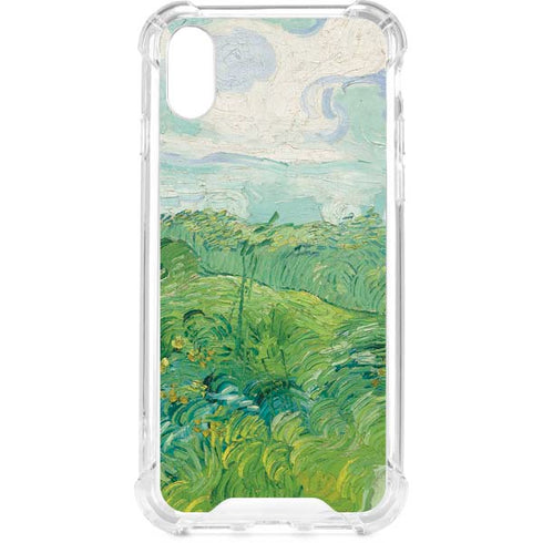 Green Wheat Fields by Vincent van Gogh iPhone XS Clear Case