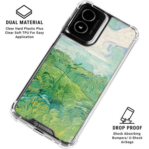 Green Wheat Fields by Vincent van Gogh Moto G Power 5G (2024) Clear Case