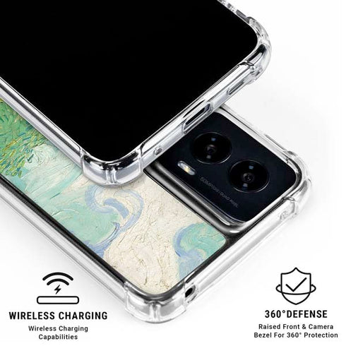 Green Wheat Fields by Vincent van Gogh Moto G Power 5G (2024) Clear Case