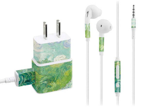 Green Wheat Fields by Vincent van Gogh Phone Charger Skin