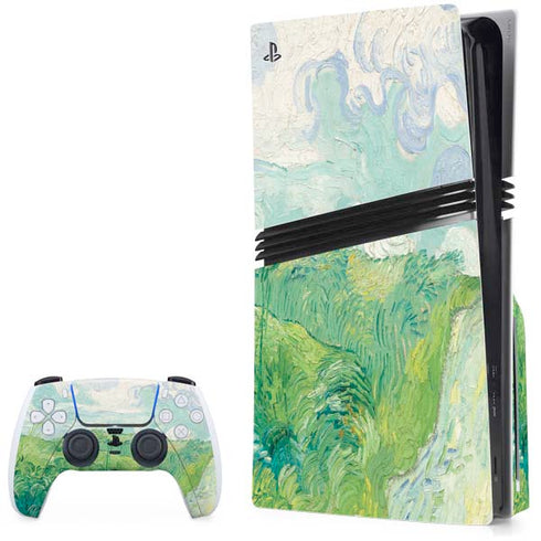 Green Wheat Fields by Vincent van Gogh PS5 Pro Disk Bundle Skin