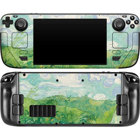Green Wheat Fields by Vincent van Gogh Steam Deck Handheld Gaming Computer OLED Skin