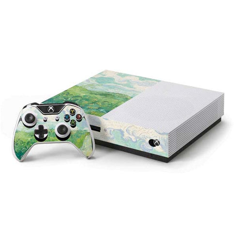 Green Wheat Fields by Vincent van Gogh Xbox One S Console and Controller Bundle Skin