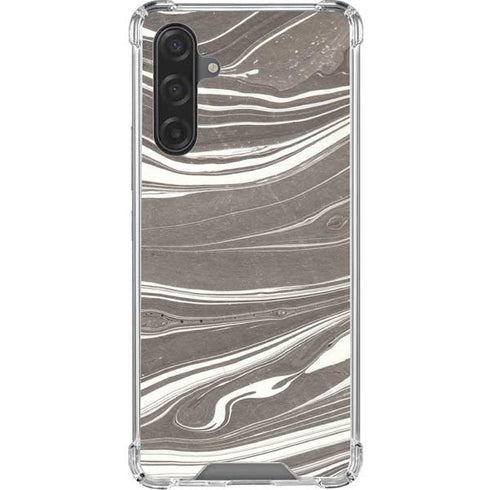 Grey Marble Galaxy A17 Clear Case