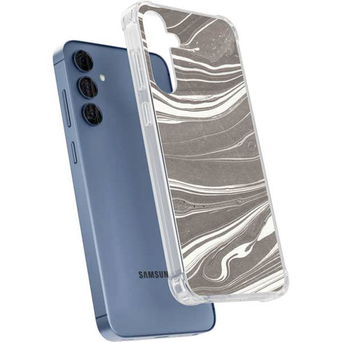 Grey Marble Galaxy A55 5G Clear Case