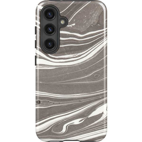 Grey Marble Galaxy S25 Impact Case