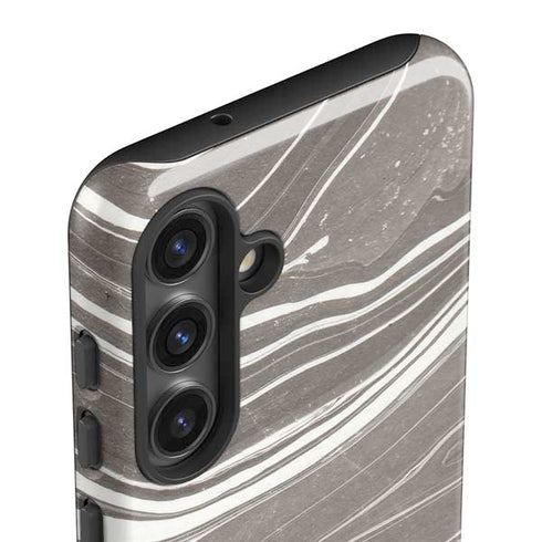 Grey Marble Galaxy S25 Impact Case