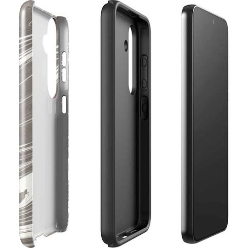 Grey Marble Galaxy S25 Impact Case