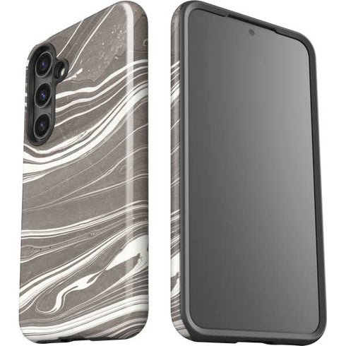 Grey Marble Galaxy S25 Impact Case