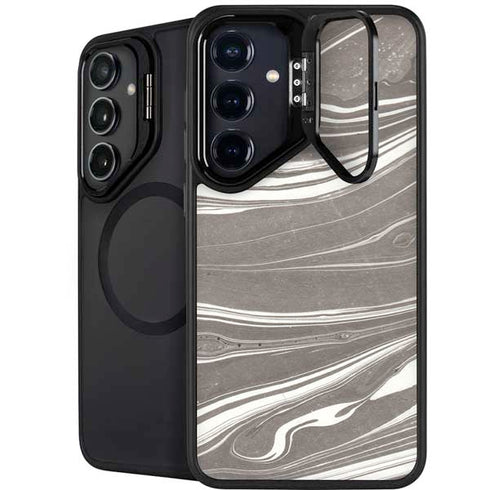 Grey Marble Galaxy S25 Kickstand Case