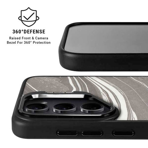 Grey Marble Galaxy S25 Plus Kickstand Case