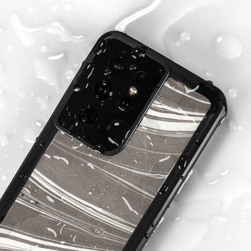 Grey Marble Galaxy S24 Ultra Waterproof Case