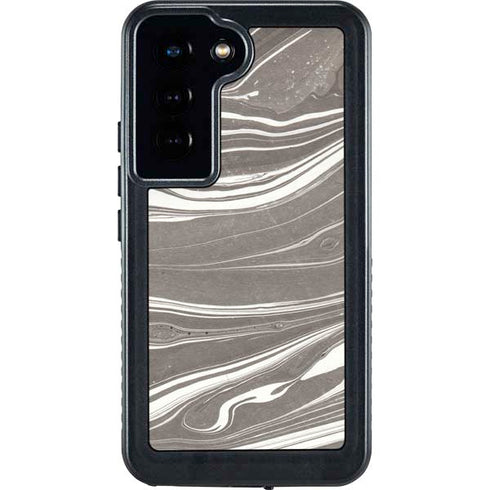 Grey Marble Galaxy S24 Waterproof Case