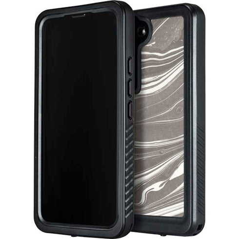 Grey Marble Galaxy S24 Waterproof Case