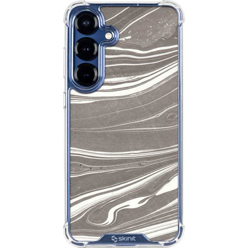 Grey Marble Galaxy S25 Clear Case