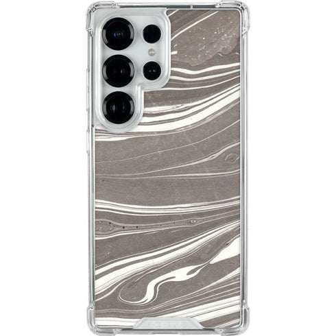 Grey Marble Galaxy S25 Ultra Clear Case