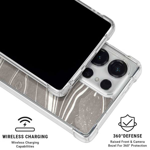 Grey Marble Galaxy S25 Ultra Clear Case