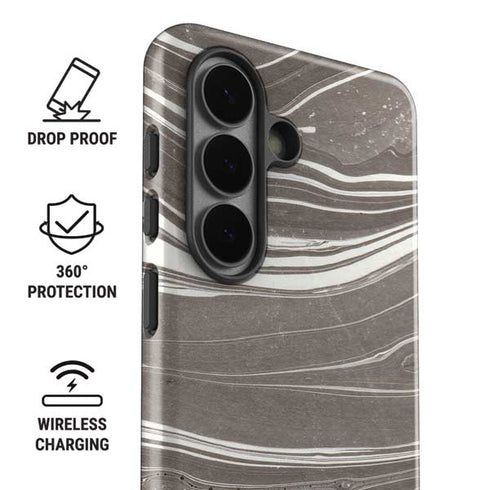 Grey Marble Galaxy S26 Impact Case