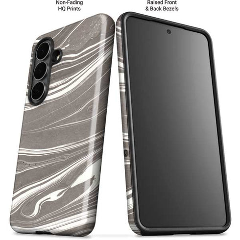 Grey Marble Galaxy S26 Impact Case