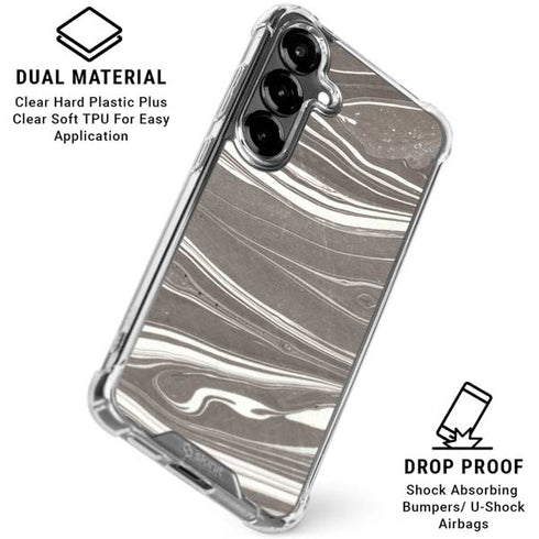 Grey Marble Galaxy S26 Plus Clear Case