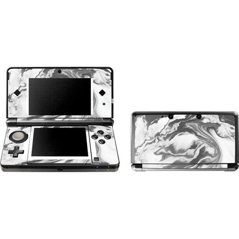 Grey Marble Ink Nintendo Skins