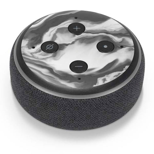 Grey Marble Ink Amazon Echo Dot Skin