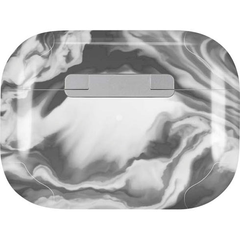 Grey Marble Ink AirPods Skins