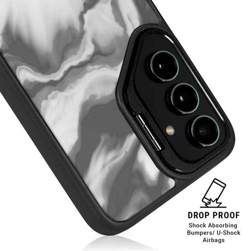 Grey Marble Ink Galaxy S24 FE Kickstand Case