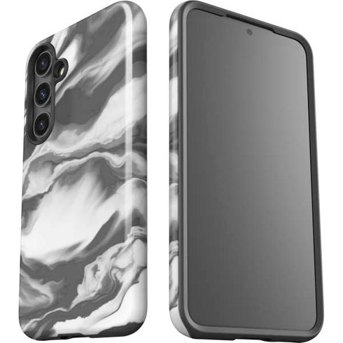 Grey Marble Ink Galaxy S25 Impact Case