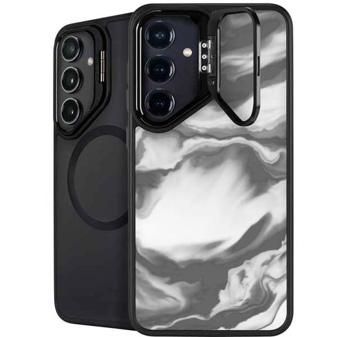 Grey Marble Ink Galaxy S25 Plus Kickstand Case